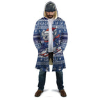 Australia Christmas In July Cloak Koala Santa Skiing Blue Color