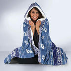 Australia Christmas In July Hooded Blanket Koala Santa Skiing Blue Color