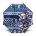Australia Christmas In July Umbrella Koala Santa Skiing Blue Color