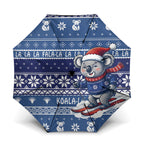 Australia Christmas In July Umbrella Koala Santa Skiing Blue Color