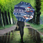 Australia Christmas In July Umbrella Koala Santa Skiing Blue Color