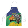 Koala Australia Personalised Apron Aussie Map National Color Grunge Pattern