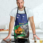 Koala Australia Personalised Apron Aussie Map National Color Grunge Pattern