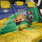 Koala Australia Personalised Back Car Seat Cover Aussie Map National Color Grunge Pattern