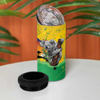 Koala Australia Personalised 4 in 1 Can Cooler Tumbler Aussie Map National Color Grunge Pattern