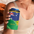Koala Australia Personalised 4 in 1 Can Cooler Tumbler Aussie Map National Color Grunge Pattern