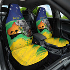 Koala Australia Personalised Car Seat Cover Aussie Map National Color Grunge Pattern