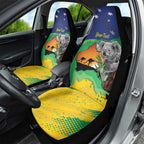 Koala Australia Personalised Car Seat Cover Aussie Map National Color Grunge Pattern
