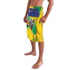 Koala Australia Personalised Lavalava Aussie Map National Color Grunge Pattern