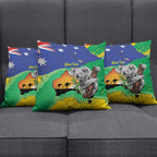 Koala Australia Personalised Pillow Cover Aussie Map National Color Grunge Pattern