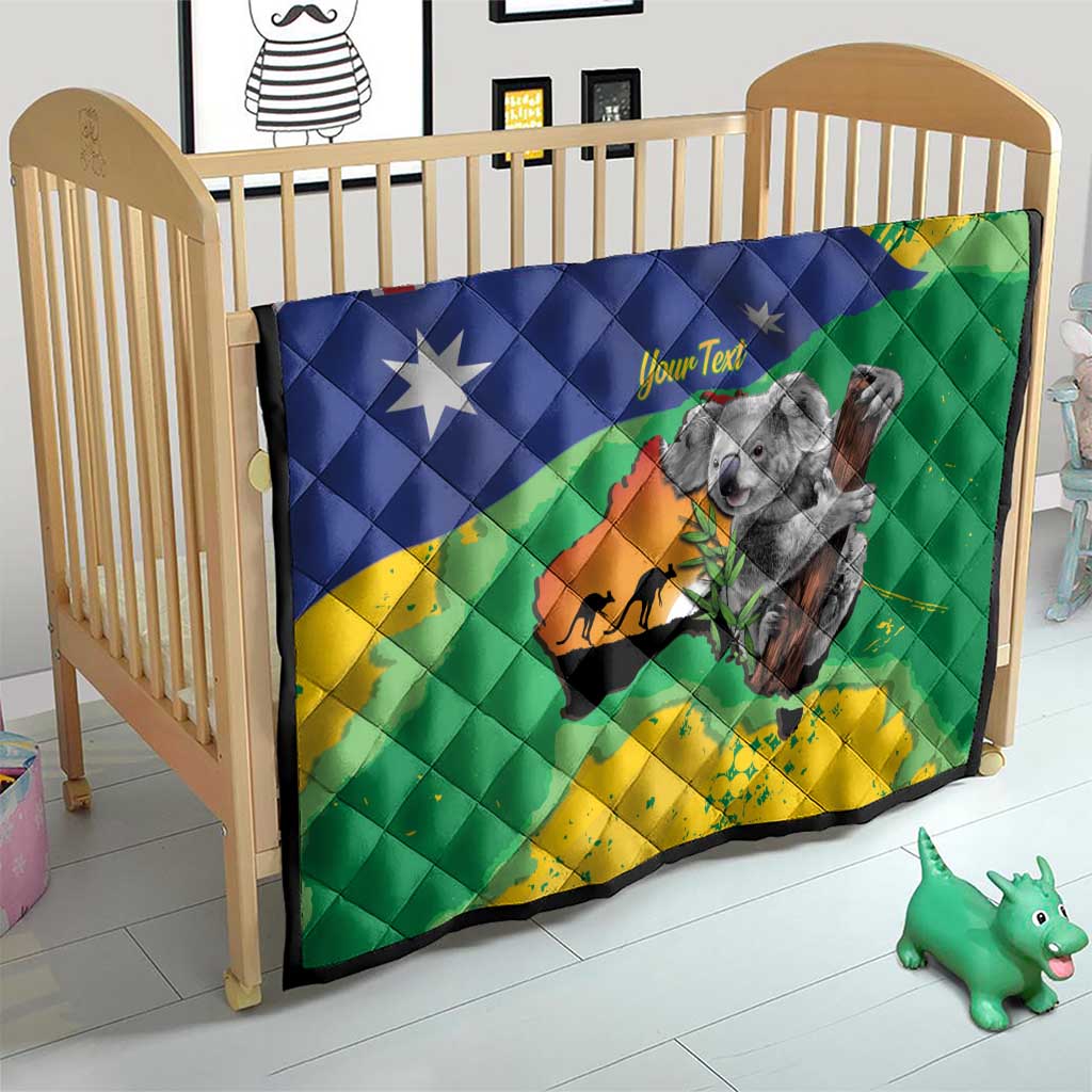 Koala Australia Personalised Quilt Aussie Map National Color Grunge Pattern