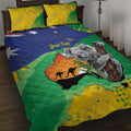 Koala Australia Personalised Quilt Bed Set Aussie Map National Color Grunge Pattern