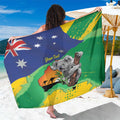Koala Australia Personalised Sarong Aussie Map National Color Grunge Pattern