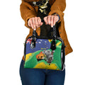 Koala Australia Personalised Shoulder Handbag Aussie Map National Color Grunge Pattern