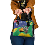 Koala Australia Personalised Shoulder Handbag Aussie Map National Color Grunge Pattern