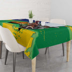Koala Australia Personalised Tablecloth Aussie Map National Color Grunge Pattern