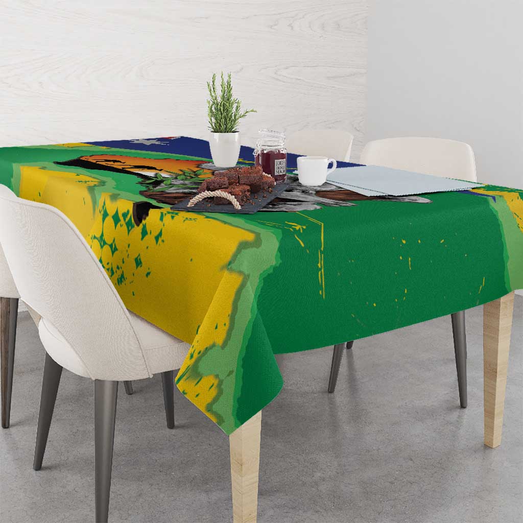 Koala Australia Personalised Tablecloth Aussie Map National Color Grunge Pattern