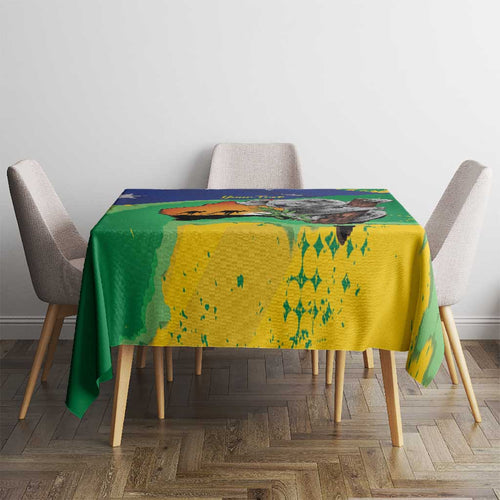 Koala Australia Personalised Tablecloth Aussie Map National Color Grunge Pattern