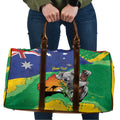 Koala Australia Personalised Travel Bag Aussie Map National Color Grunge Pattern