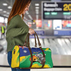 Koala Australia Personalised Travel Bag Aussie Map National Color Grunge Pattern