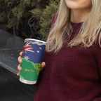Koala Australia Personalised Tumbler Cup Aussie Map National Color Grunge Pattern
