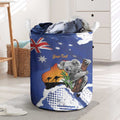 Koala Australia Personalised Laundry Basket Aussie Map Flag Color Grunge Pattern
