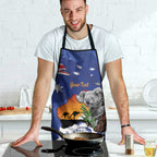 Koala Australia Personalised Apron Aussie Map Flag Color Grunge Pattern