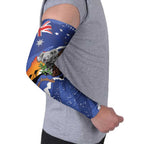 Koala Australia Personalised Arm Sleeves Aussie Map Flag Color Grunge Pattern
