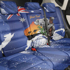 Koala Australia Personalised Back Car Seat Cover Aussie Map Flag Color Grunge Pattern