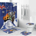 Koala Australia Personalised Bathroom Set Aussie Map Flag Color Grunge Pattern