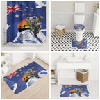 Koala Australia Personalised Bathroom Set Aussie Map Flag Color Grunge Pattern