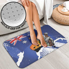 Koala Australia Personalised Bathroom Set Aussie Map Flag Color Grunge Pattern