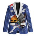 Koala Australia Personalised Blazer Aussie Map Flag Color Grunge Pattern