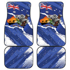 Koala Australia Personalised Car Mats Aussie Map Flag Color Grunge Pattern