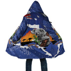 Koala Australia Personalised Cloak Aussie Map Flag Color Grunge Pattern