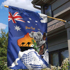 Koala Australia Personalised Garden Flag Aussie Map Flag Color Grunge Pattern