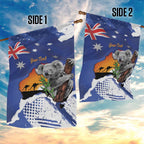 Koala Australia Personalised Garden Flag Aussie Map Flag Color Grunge Pattern