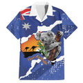 Koala Australia Personalised Hawaiian Shirt Aussie Map Flag Color Grunge Pattern