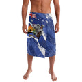 Koala Australia Personalised Lavalava Aussie Map Flag Color Grunge Pattern