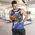 Koala Australia Personalised Men Tank Top Aussie Map Flag Color Grunge Pattern