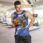 Koala Australia Personalised Men Tank Top Aussie Map Flag Color Grunge Pattern