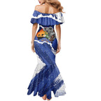 Koala Australia Personalised Mermaid Dress Aussie Map Flag Color Grunge Pattern