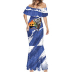 Koala Australia Personalised Mermaid Dress Aussie Map Flag Color Grunge Pattern