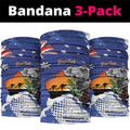Koala Australia Personalised Neck Gaiter Aussie Map Flag Color Grunge Pattern
