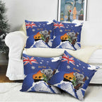 Koala Australia Personalised Pillow Cover Aussie Map Flag Color Grunge Pattern