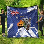 Koala Australia Personalised Quilt Aussie Map Flag Color Grunge Pattern