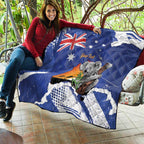 Koala Australia Personalised Quilt Aussie Map Flag Color Grunge Pattern