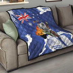 Koala Australia Personalised Quilt Aussie Map Flag Color Grunge Pattern