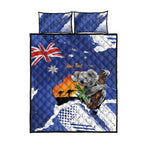 Koala Australia Personalised Quilt Bed Set Aussie Map Flag Color Grunge Pattern