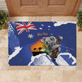 Koala Australia Personalised Rubber Doormat Aussie Map Flag Color Grunge Pattern